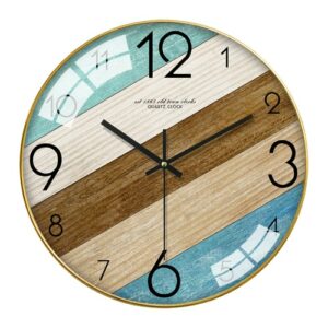 Colorful Scandinavian Wall Clock made of wood and glass Wooden Wall Clocks Wall Clock Manufacturers