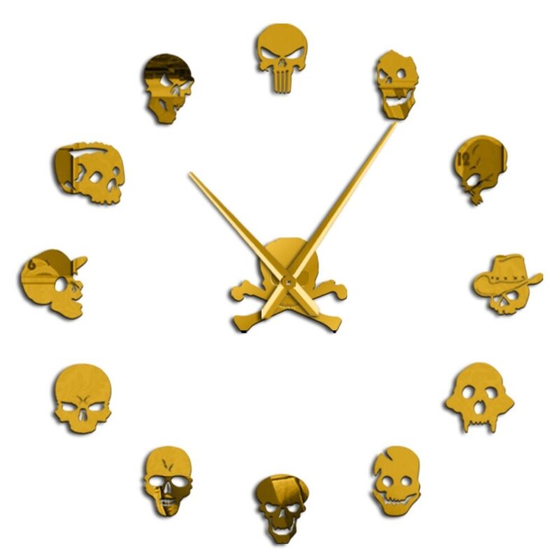 Golden Skull Clock Skull Clocks Wall Clock Manufacturers