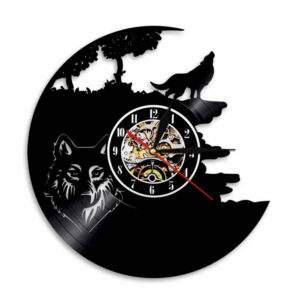 Vinyl Wolf Clock Skull Clocks Wall Clock Manufacturers