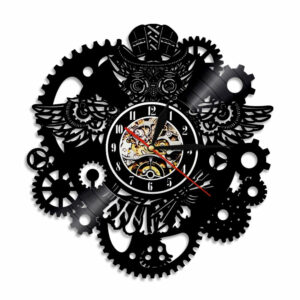 Industrial Style Vinyl Wall Clock Skull Clocks Wall Clock Manufacturers