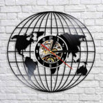Vinyl World Map Clock Design Skull Clocks Wall Clock Manufacturers