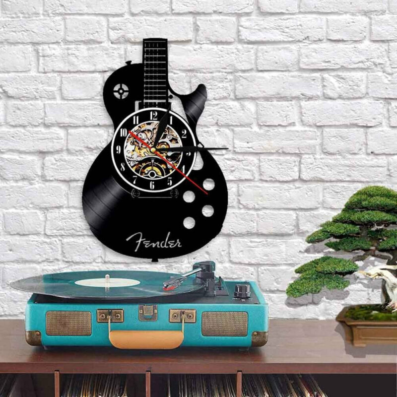 Vinyl Guitar Clock Skull Clocks Wall Clock Manufacturers