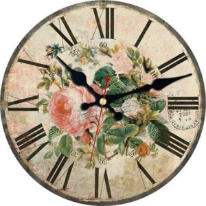 Vintage Romantic Flower Clock Vintage Wall Clocks Wall Clock Manufacturers 15 cm