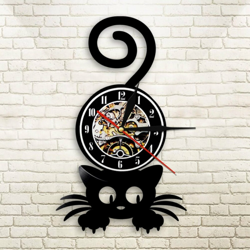 Vinyl Cat LED Clock Led Clocks Wall Clock Manufacturers