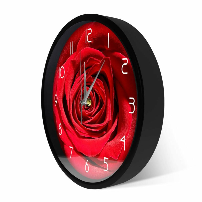 Red Rose Design Wall Clock Design Wall Clocks Wall Clock Manufacturers
