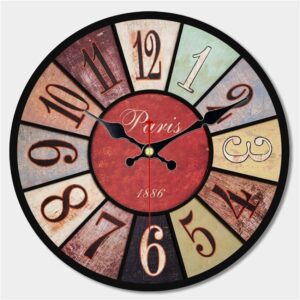 Vintage Clock with Multicolored Dial Vintage Wall Clocks Wall Clock Manufacturers