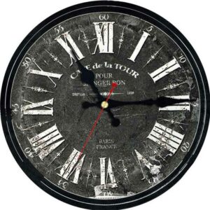 Deep Black Vintage Clock Vintage Wall Clocks Wall Clock Manufacturers 15 cm