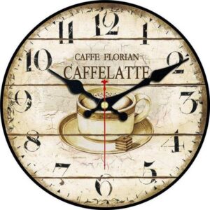 Vintage Latte Café Wall Clock Vintage Wall Clocks Wall Clock Manufacturers 15 cm