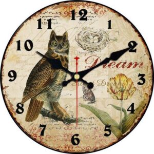 Vintage Owl Retro Clock Vintage Wall Clocks Wall Clock Manufacturers A / 15 cm A