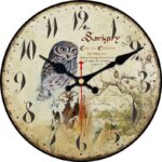 Vintage Owl Retro Clock Vintage Wall Clocks Wall Clock Manufacturers B / 15 cm B