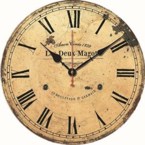 Vintage Clock Les Deux Magots Vintage Wall Clocks Wall Clock Manufacturers Default Title