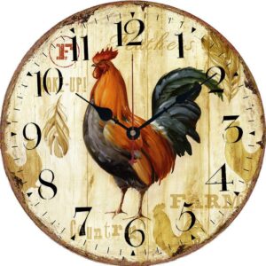 Vintage French Rooster Clock Vintage Wall Clocks Wall Clock Manufacturers A / 15 cm A
