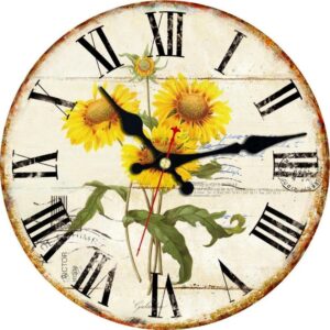Vintage Sunflower Clock Vintage Wall Clocks Wall Clock Manufacturers 15 cm
