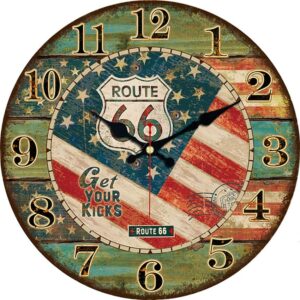 Vintage Route 66 Clock Vintage Wall Clocks Wall Clock Manufacturers 30 cm